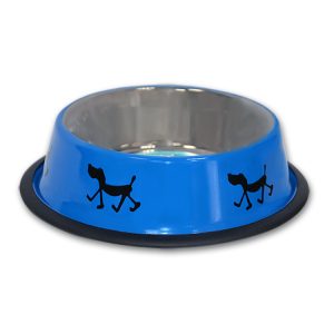 Ανοξείδωτο Αντιολισθητικό Πιάτο Μπλε με Σκύλους